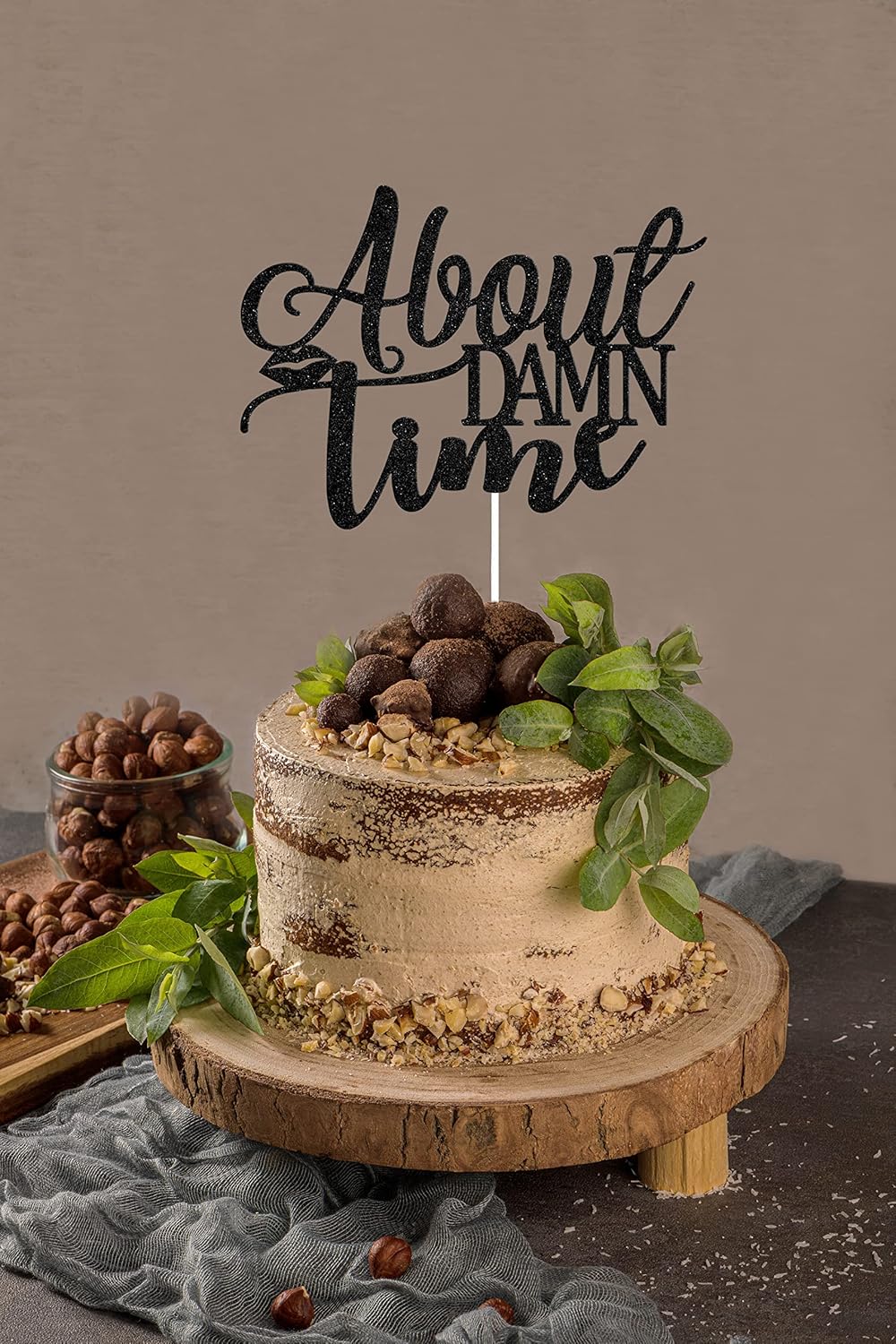 About Damn Time Cake Topper, Engagement Wedding Party Decorations, Congrats Wedding/Anniversary