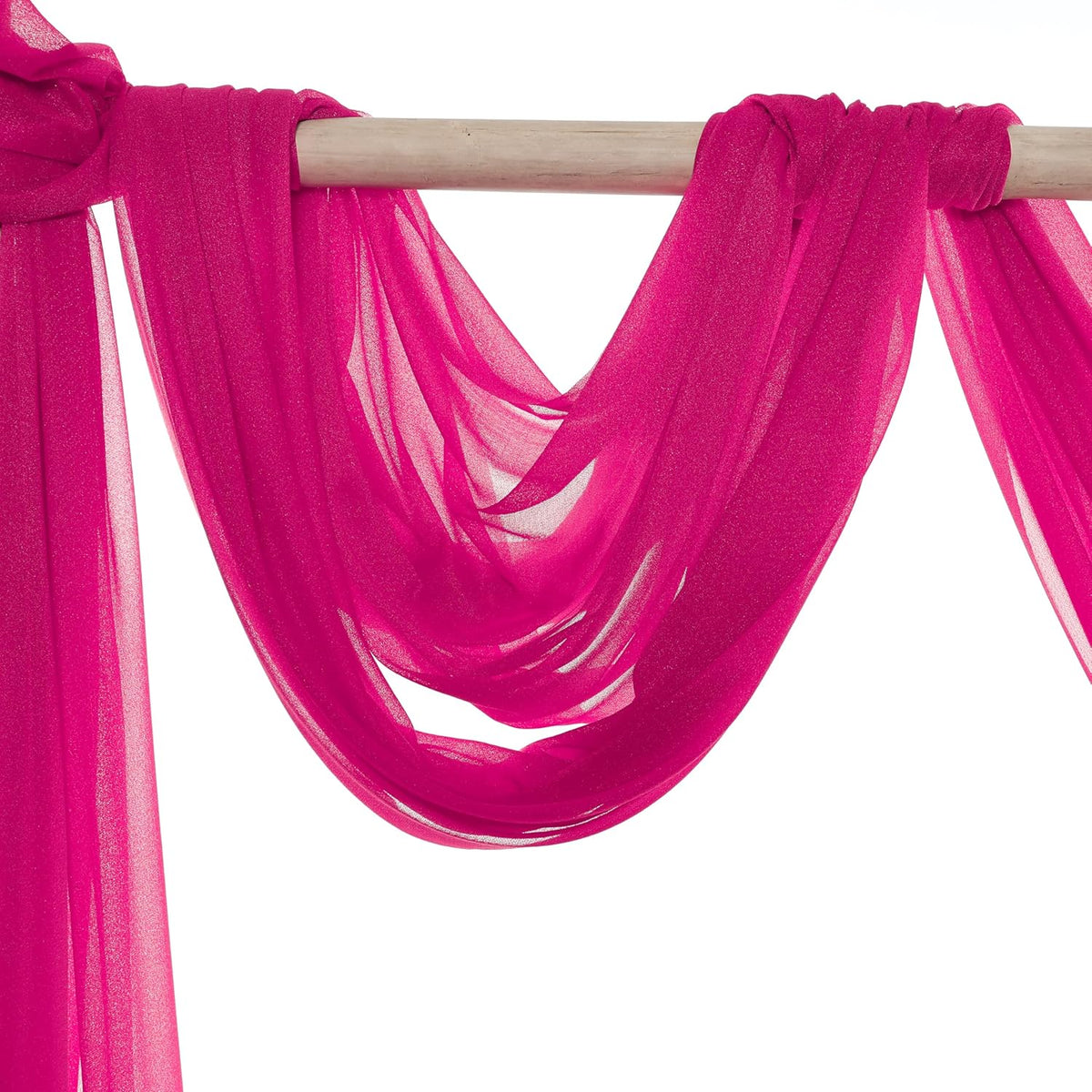 VDS Pack of 1 Panel (30 Inch X 100 Feet) Wedding Arch Draping Fabric Sheer Chiffon Fabric Drapery