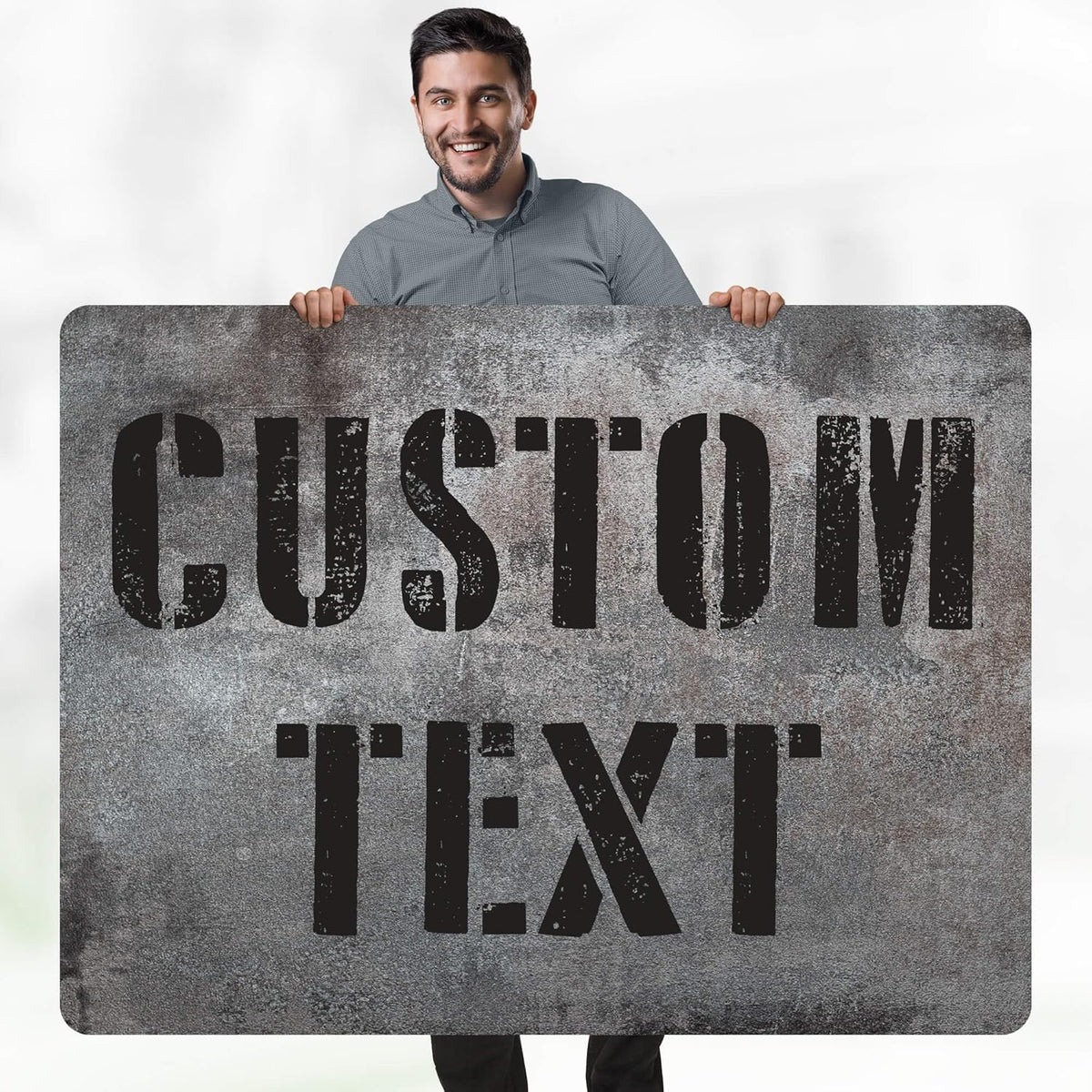 Custom Sign, Custom Street Sign, 11 Font Colors, 13 Font Styles, 4 Hole Options, 22 Sizes, 36x48