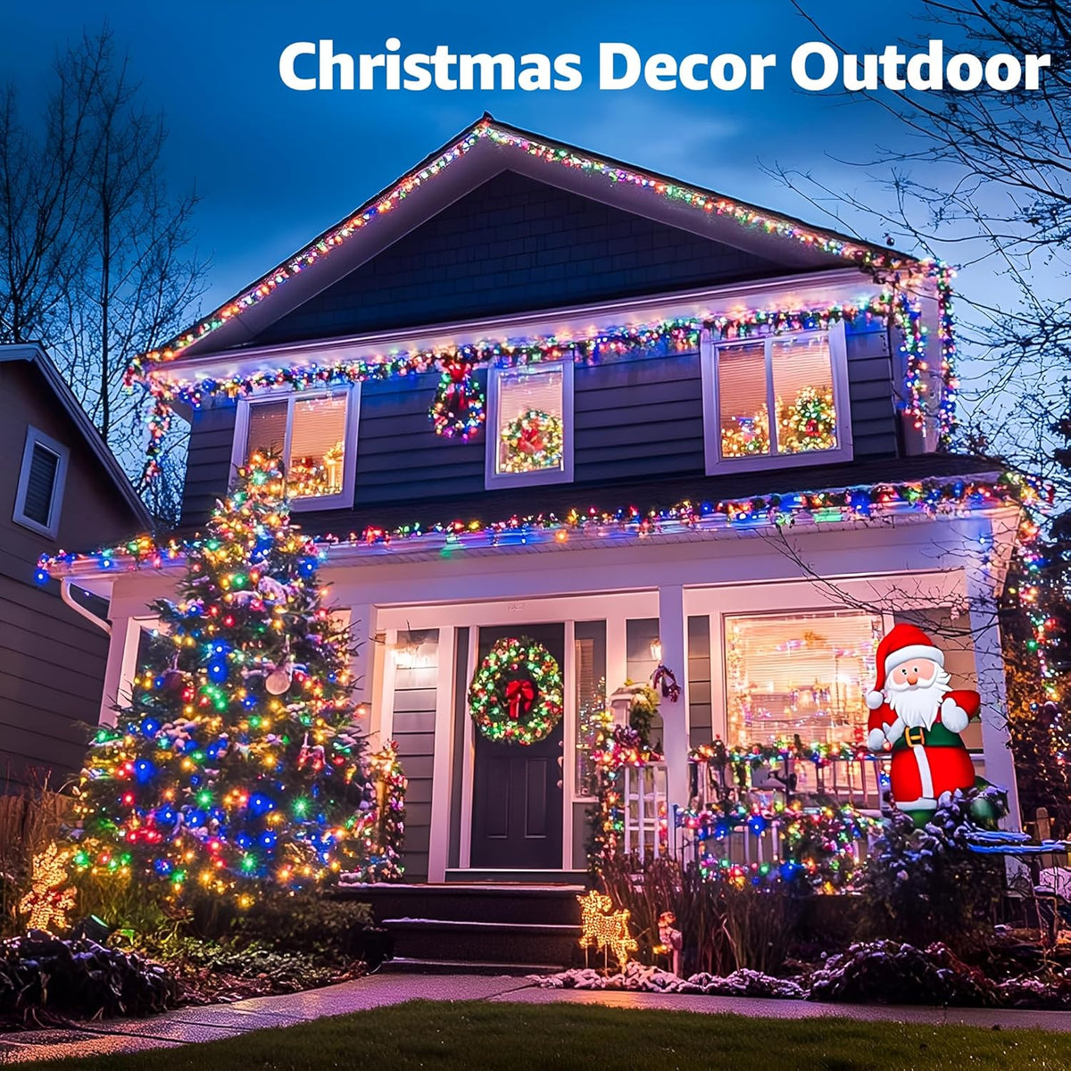 328 FT 1000 LED Christmas Lights Outdoor, 8 Lighting Modes String Lights with Remote, Christmas