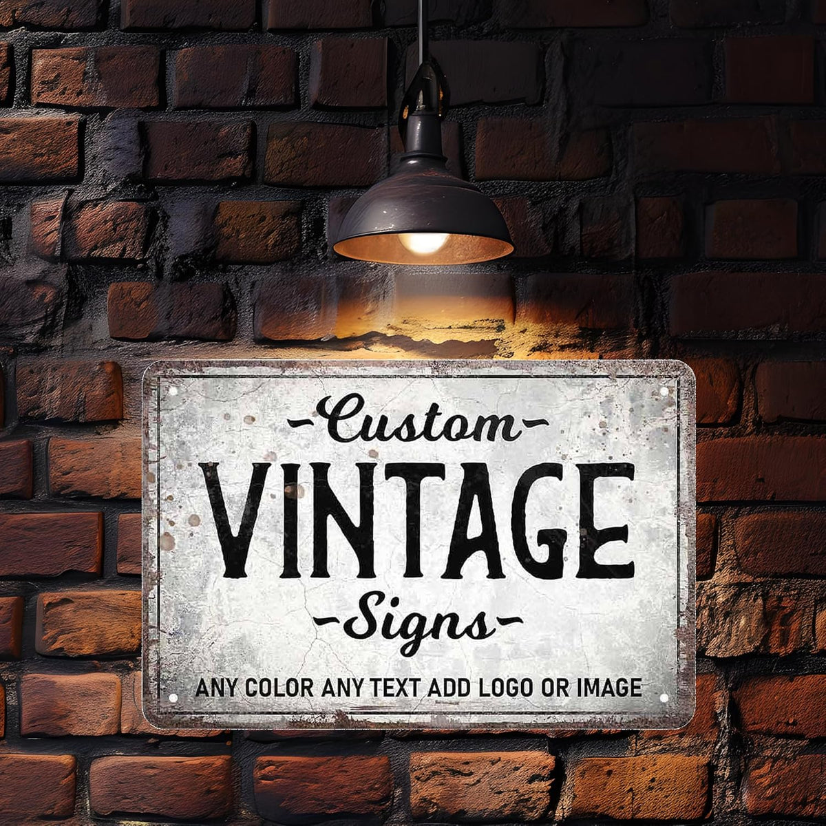 D-Story Personalized Metal Sign, 12.0 inches x 8.0 inches, Modern Decorative Signage, Custom Text