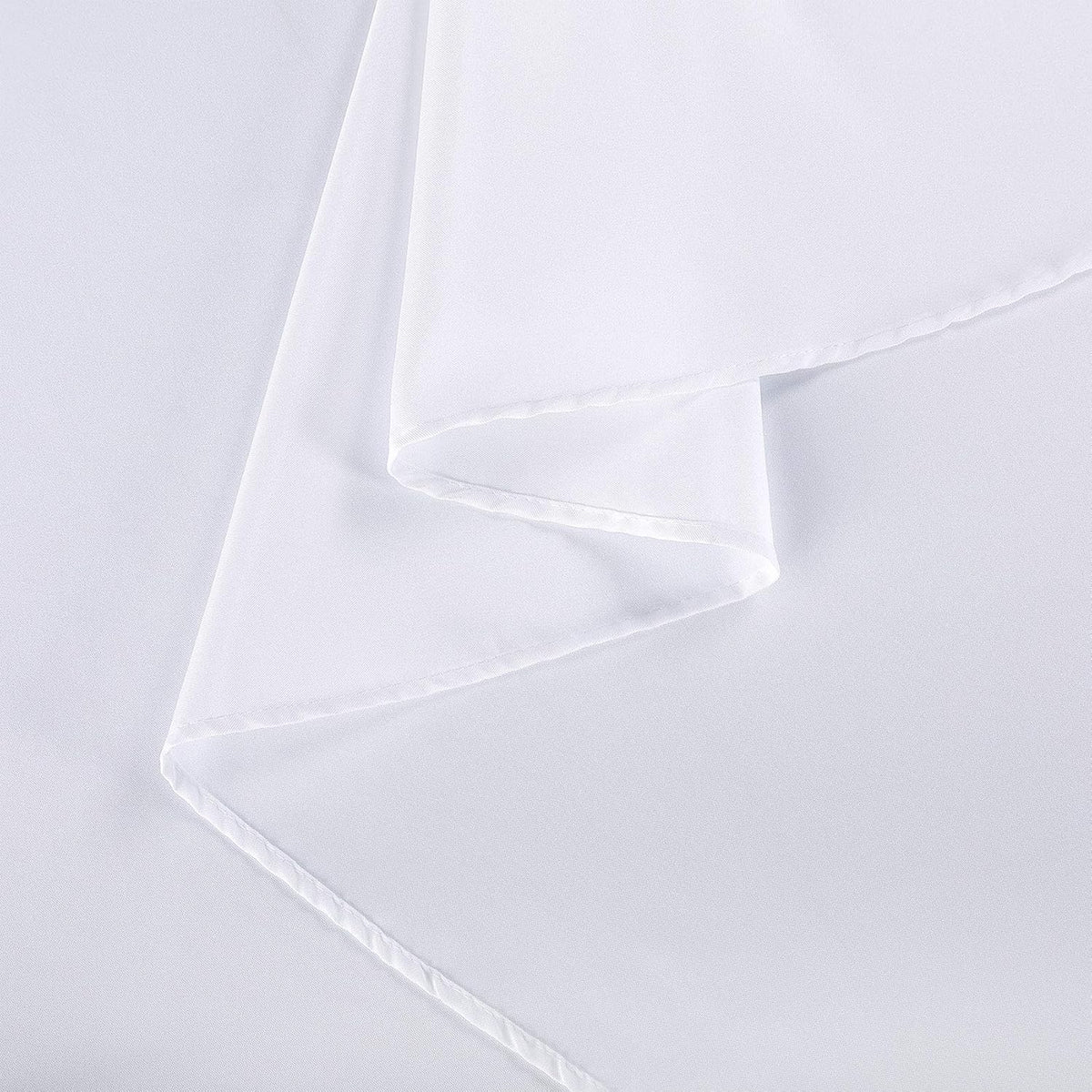Ascoza 2pack 120 Inch White Round Tablecloth in Polyester Fabric for