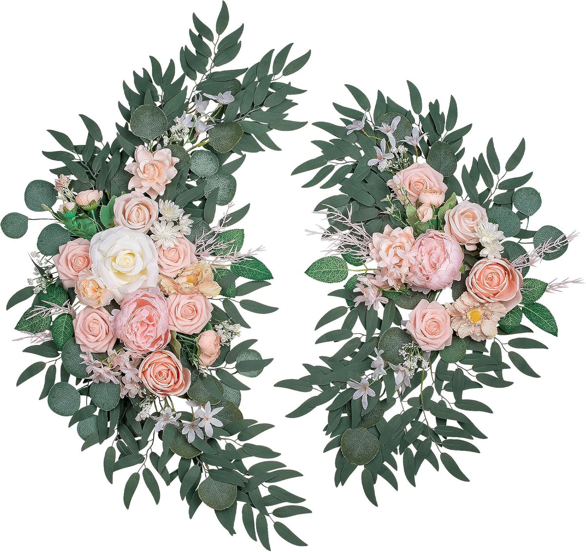 Wedding Arch Flowers, Artificial Flowers for Reception Backdrop and Welcome Ceremony Sign, Large