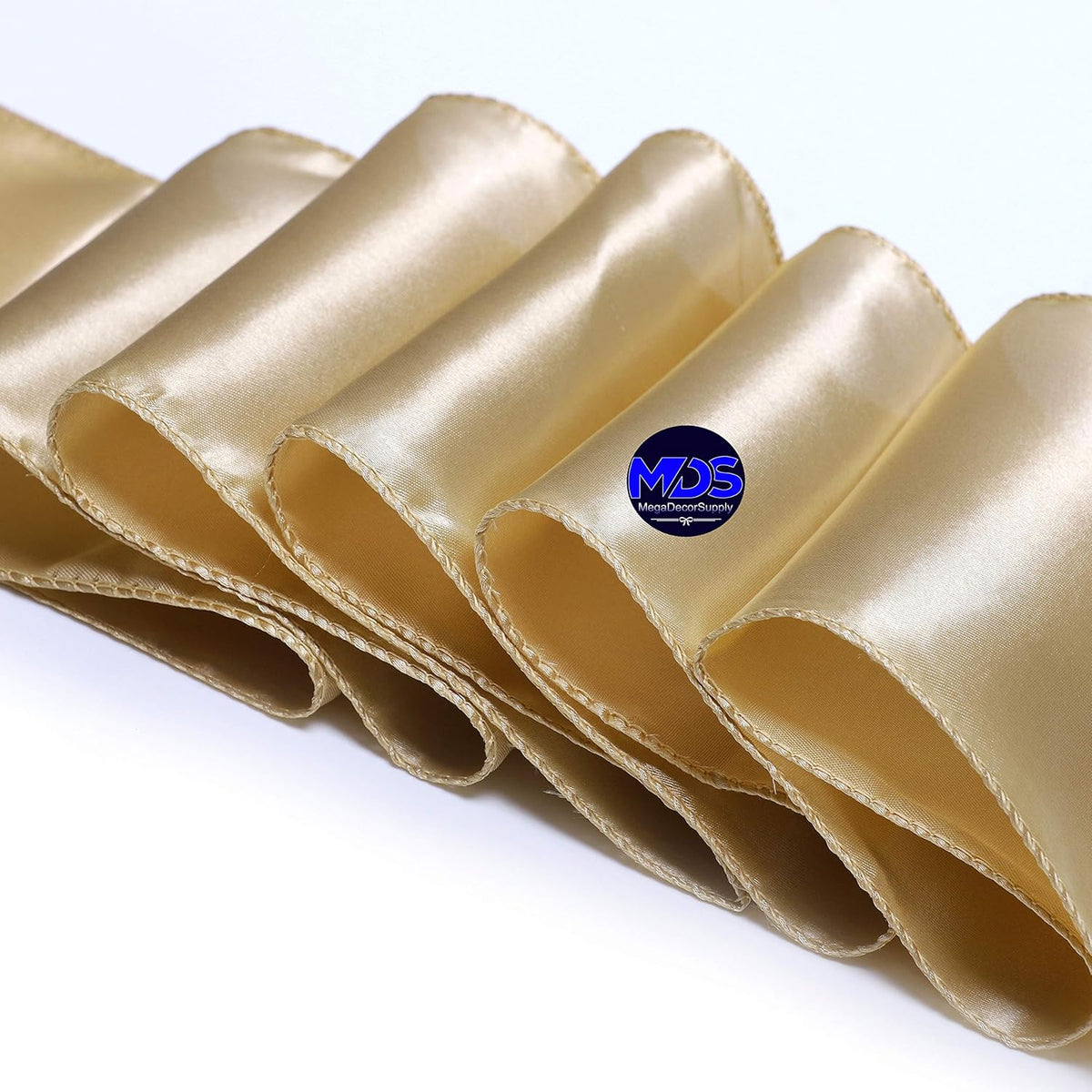 MDS Pack of 50 PCS Satin Chair Sashes Charmeuse Sateen Dining Chair Bows Ribbon Ties Back Sash for