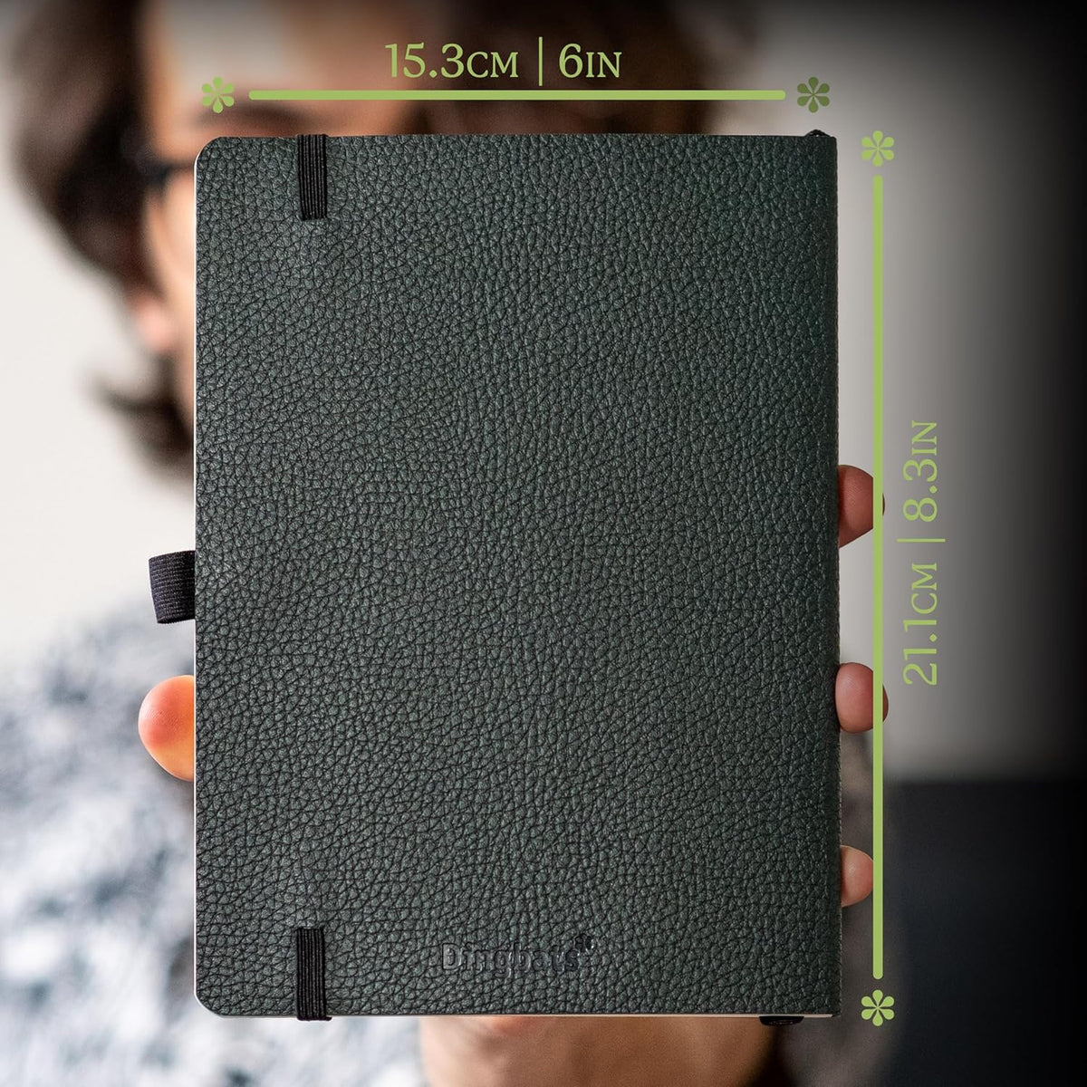 Dingbats* Wildlife Dotted Writing Journal Notebook A5 - Vegan Leather Softcover - Ideal for Work
