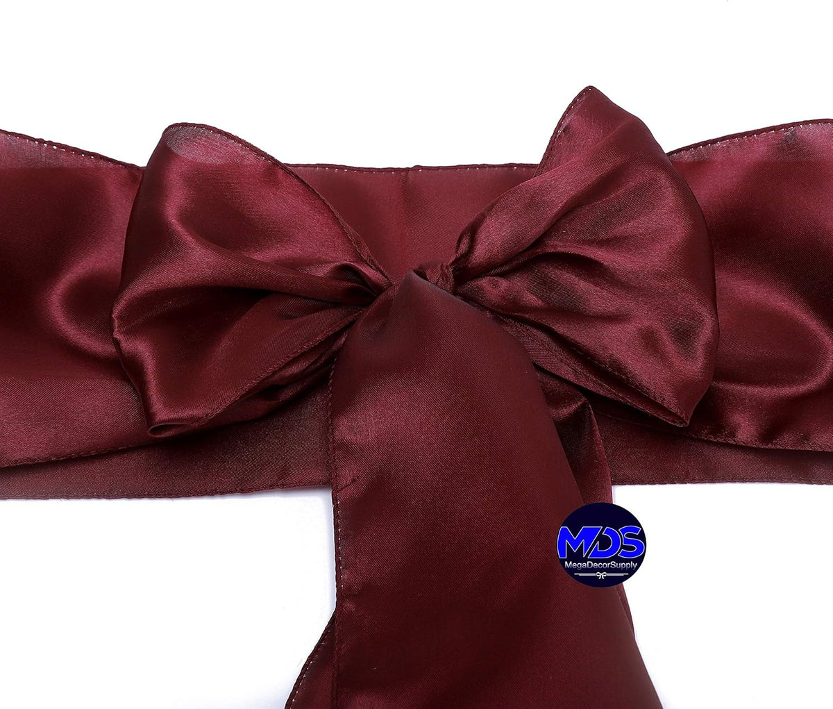 MDS Pack of 125 PCS Satin Chair Sashes Charmeuse Sateen Dining Chair Bows Ribbon Ties Back Sash for