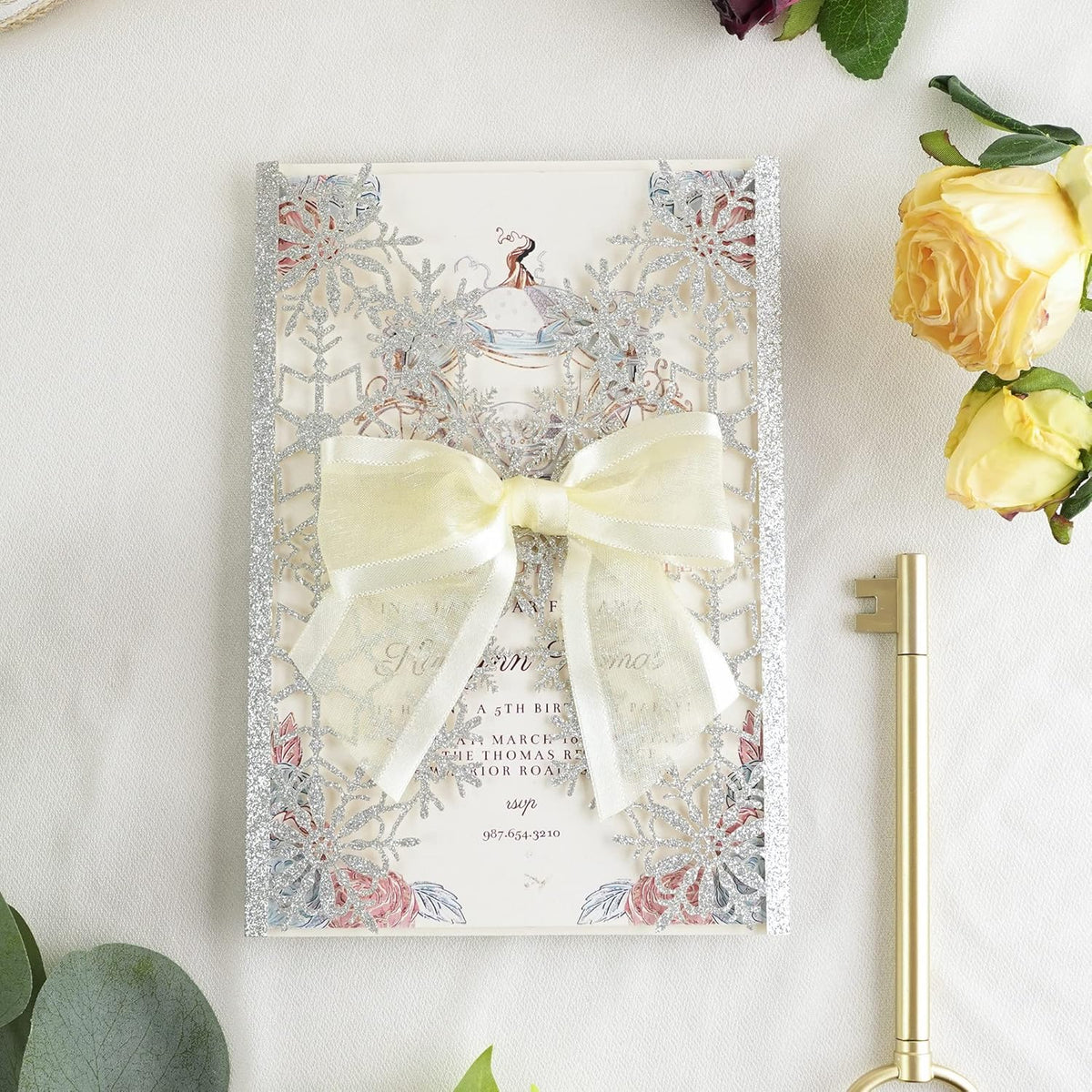 AIMUDI Ivory Bows for Weddings 4" Organza Bows Premade Twist Ties Bows for Gift Wrapping Crafts
