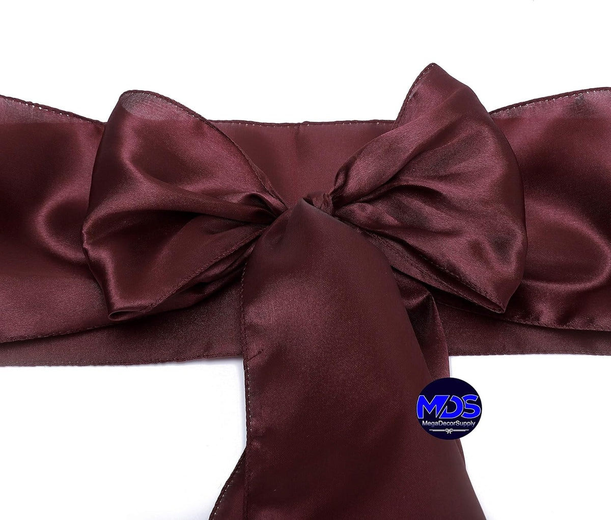 MDS Pack of 25 PCS Satin Chair Sashes Charmeuse Sateen Dining Chair Bows Ribbon Ties Back Sash for