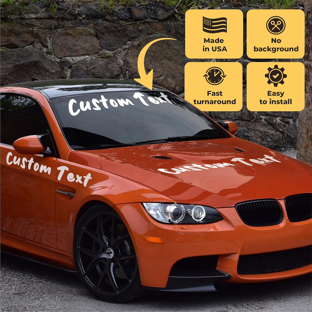 Custom Decals for Cars - Personalized Vinyl Lettering Decal - Custom Vinyl Lettering for Car