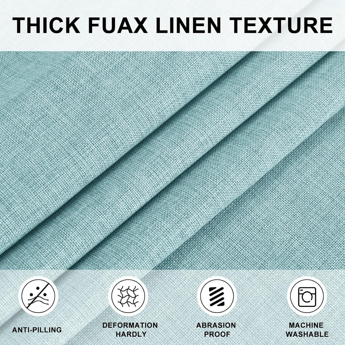 Hiasan Linen Tablecloth 80 Inch Round - Wrinkle and Stain Resistant Washable Polyester Fabric Table