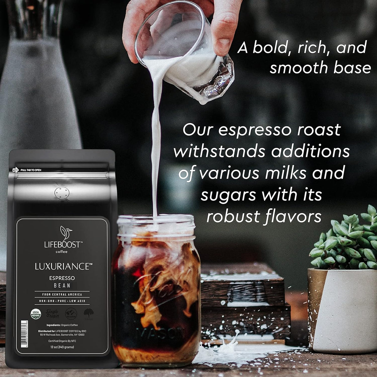 Lifeboost Organic Espresso Beans Whole – USDA Organic, Low Acid, Mold-Free Dark Roast Coffee