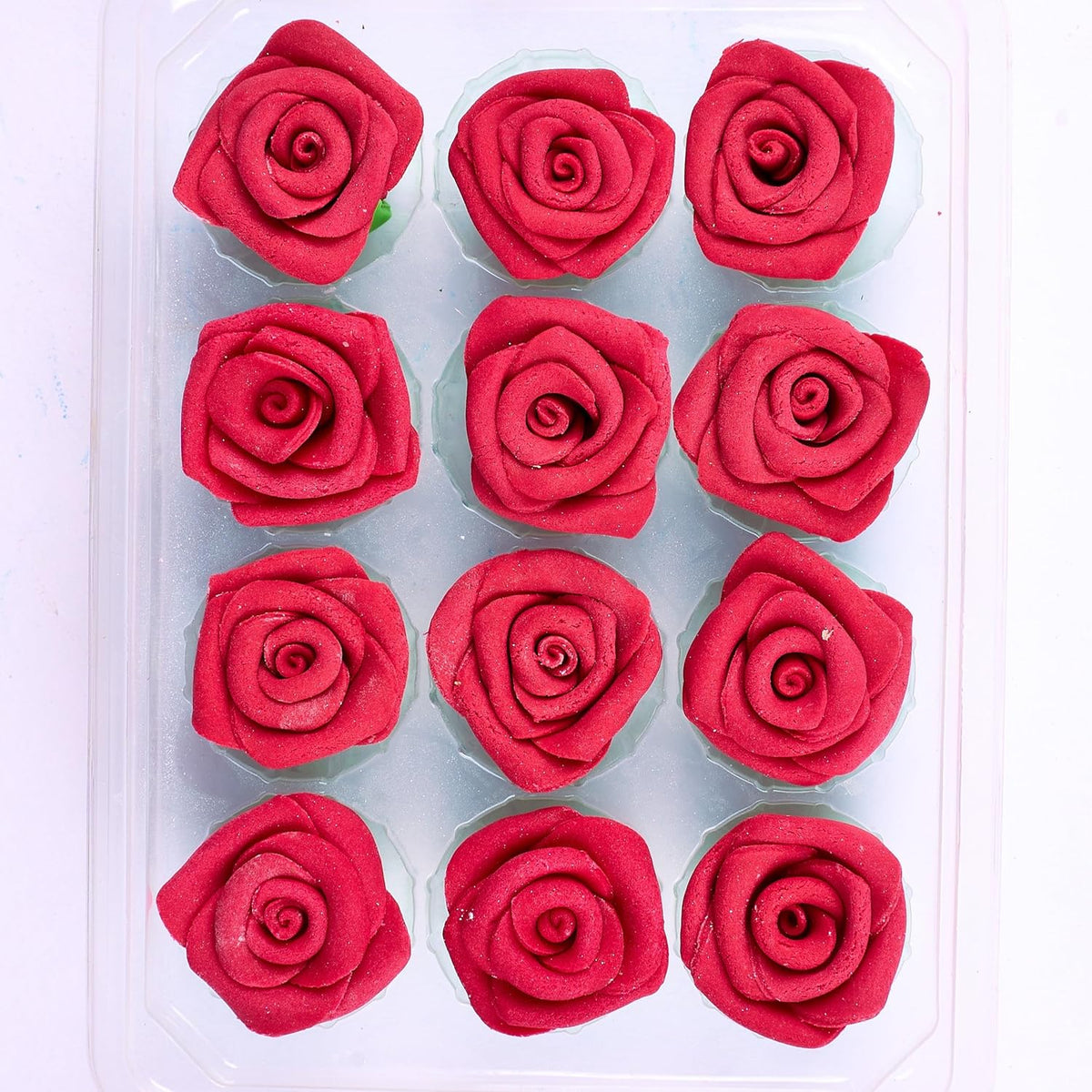 Confect Edible Rose Cake Toppers – Edible Roses for Cupcake & Cake Decorations- Vegan, Gluten-Free