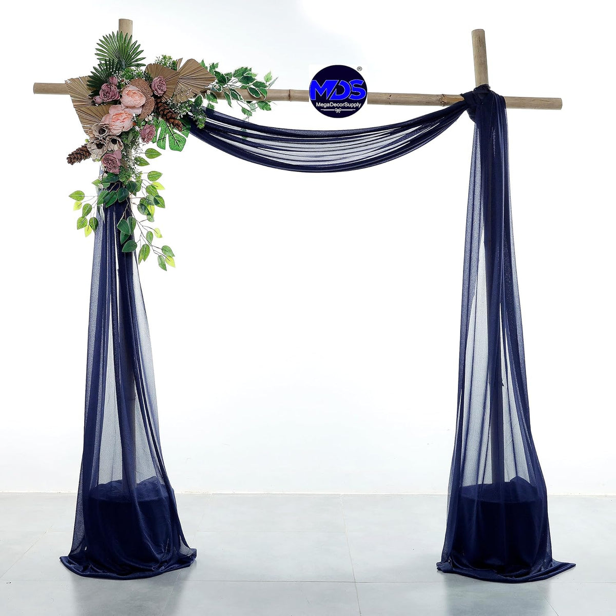 MDS Halloween Chiffon Draping Fabric - 1 Panel, 30" Wide x 20ft Long - Sheer Spooky Arbor & Canopy