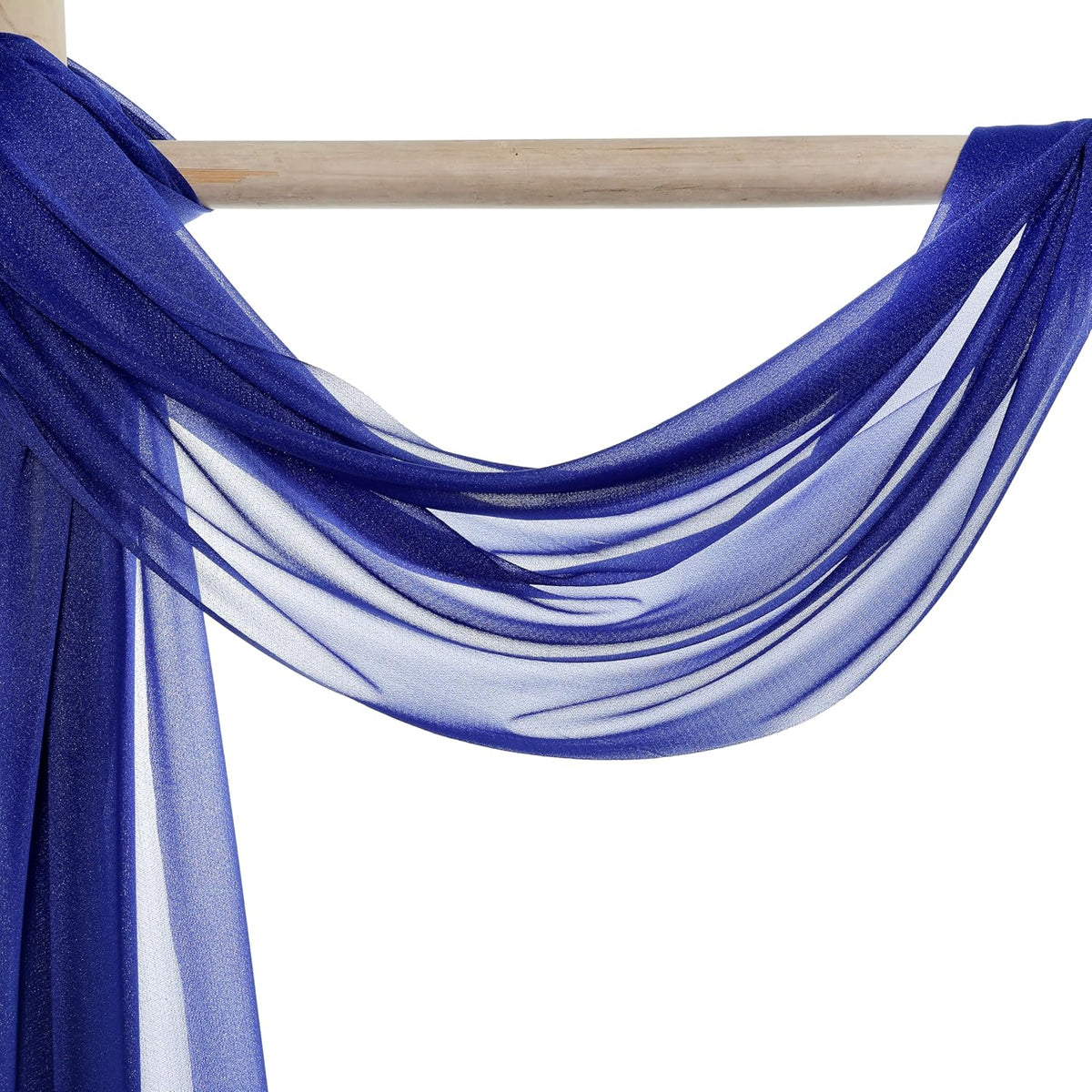 VDS Pack of 2 Panel (30 Inch X 20 Feet) Wedding Arch Draping Fabric Sheer Chiffon Fabric Drapery