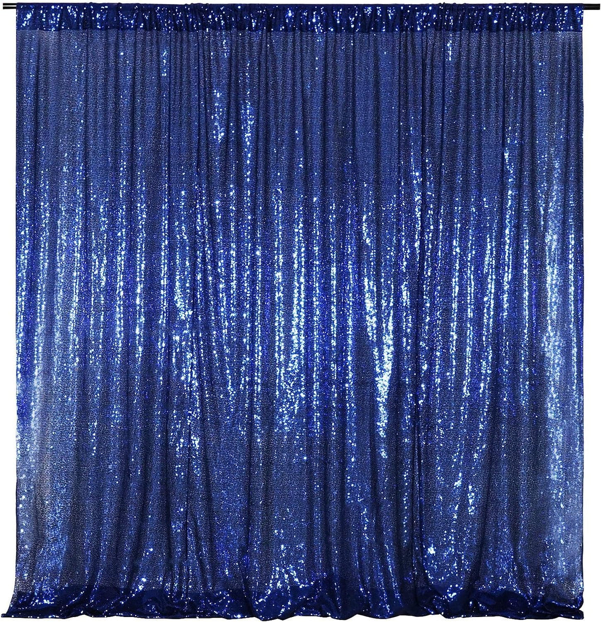 Poise3EHome Blue Sequin Backdrop,10FT x 10FT Sequin Photography Backdrop Curtain for Party