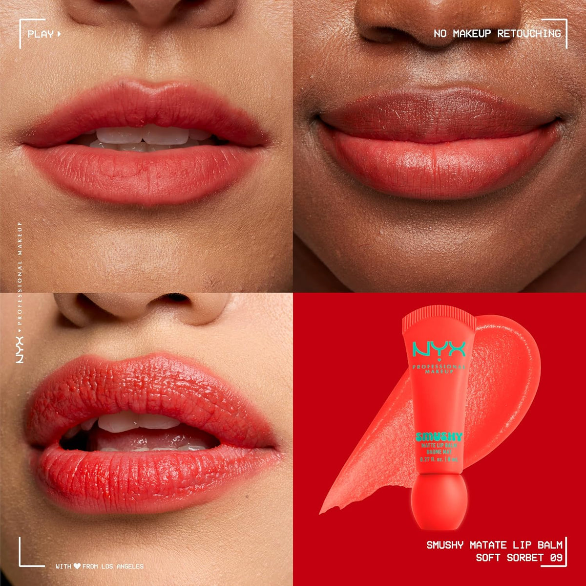 NYX PROFESSIONAL MAKEUP Smushy Matte Lip Balm, Tinted Lip Moisturizer with Soft, Matte Finish