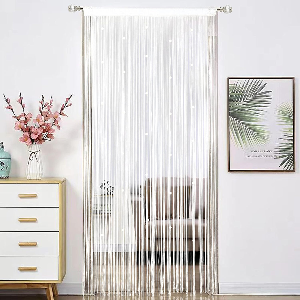 Beaded Curtain Beads Door String Curtains Ideal for Living Room Decor Wall Hanging Fringe Doorway