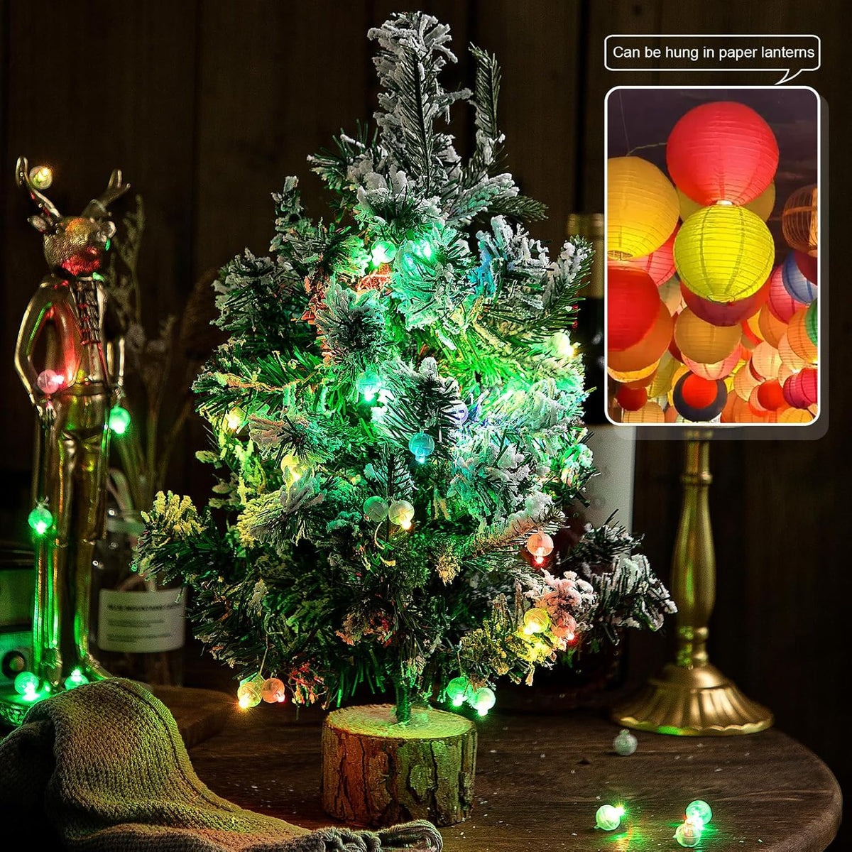 ZGWJ 200Pcs Mini Led Lights with Hooks, Long Standby Time Balloons Light, Mix Colors for Party