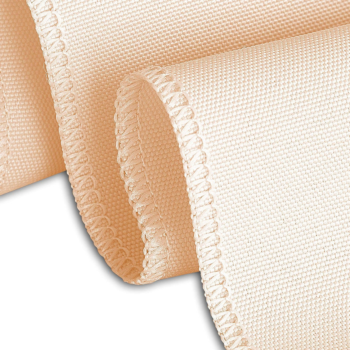 LTC LINENS 2 Pack 108 Inch Round Tablecloth Peach - Great for 48 Inch Round Table Floor Length