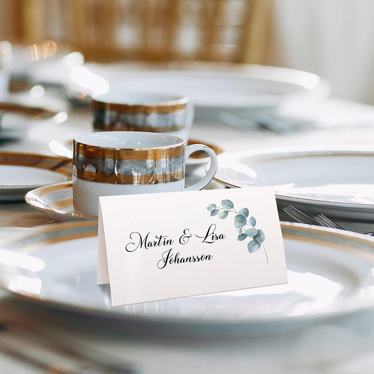 CLEVER SIGNS Place Cards for Wedding or Party, Seating Place Cards for Tables, Scored for Easy