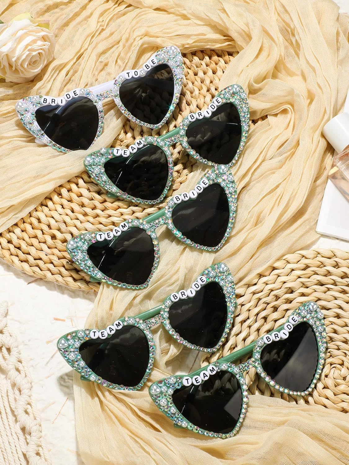 6 Pcs Bride Sunglasses Bachelorette Sunglasses Party Favors for Bridesmaids for Wedding Party Bride