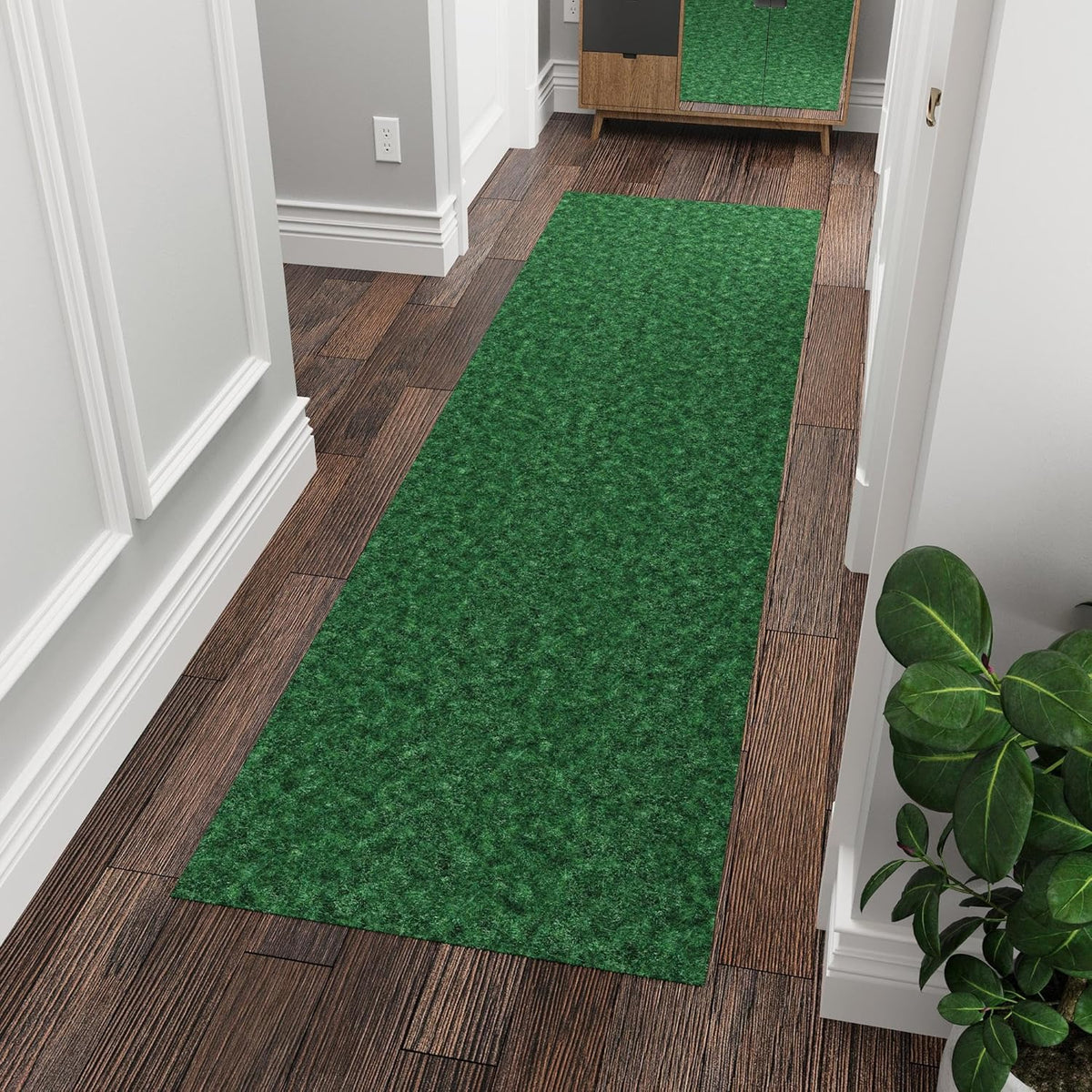 Ottomanson 2'7" x 10' Hallway Runner with Scraper Pile - Extra Durable Non-Slip Rug Mat for Indoor