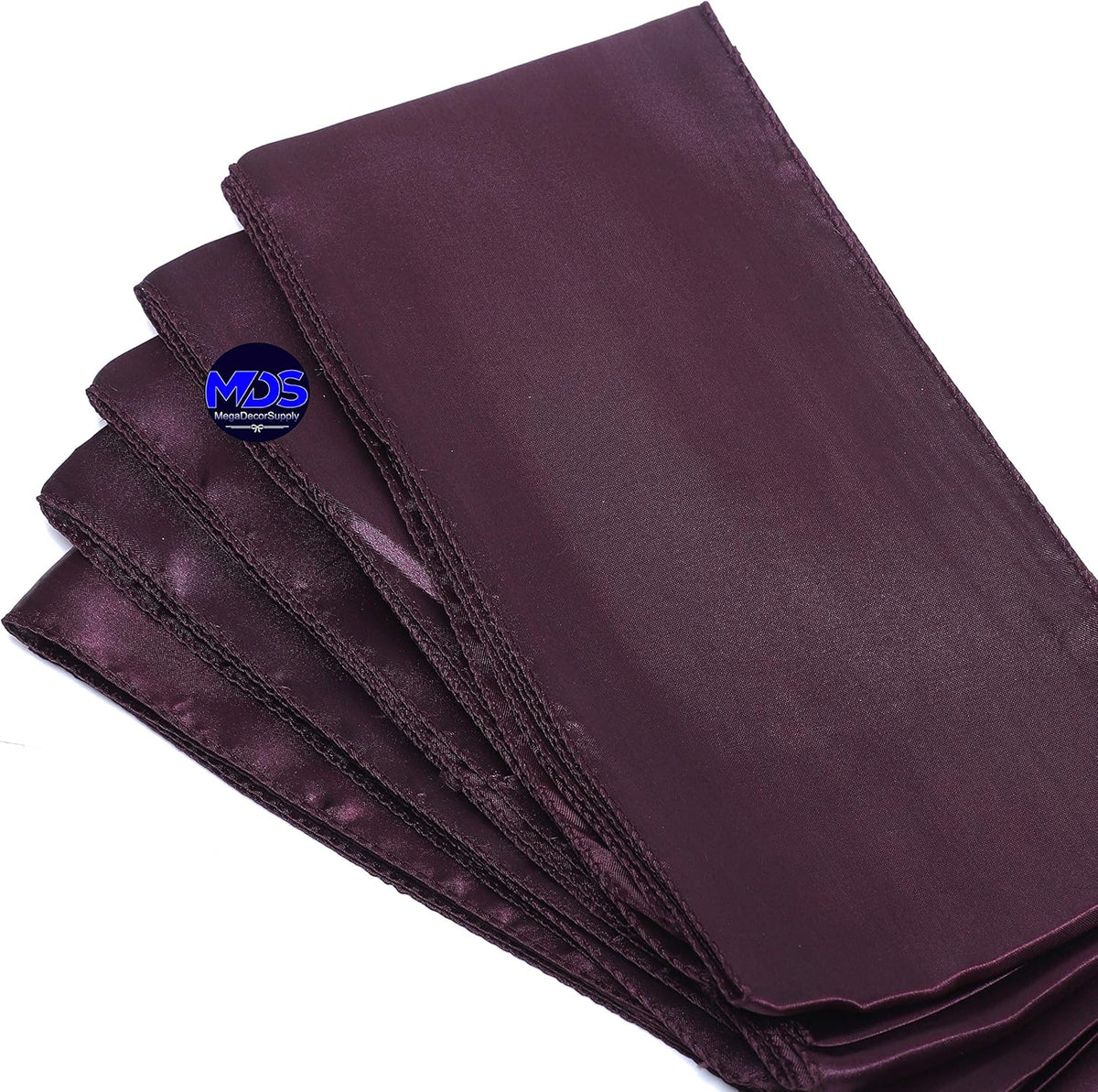 MDS Pack of 125 PCS Satin Chair Sashes Charmeuse Sateen Dining Chair Bows Ribbon Ties Back Sash for