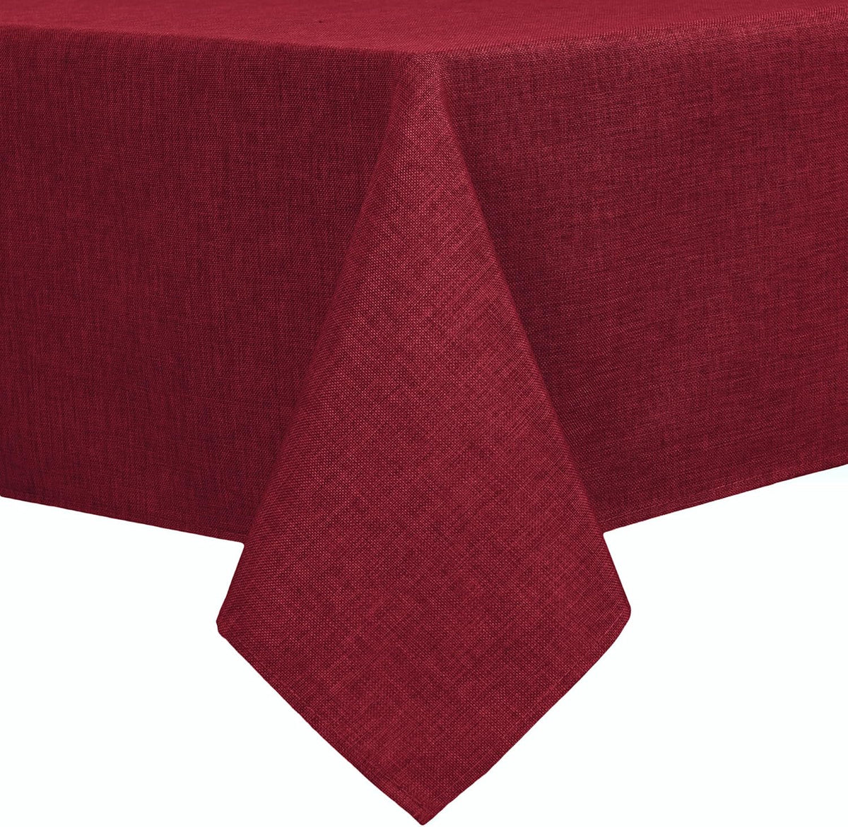 Hiasan Faux Linen Rectangle Tablecloth - Wrinkle and Stain Resistant Washable Table Cloth for