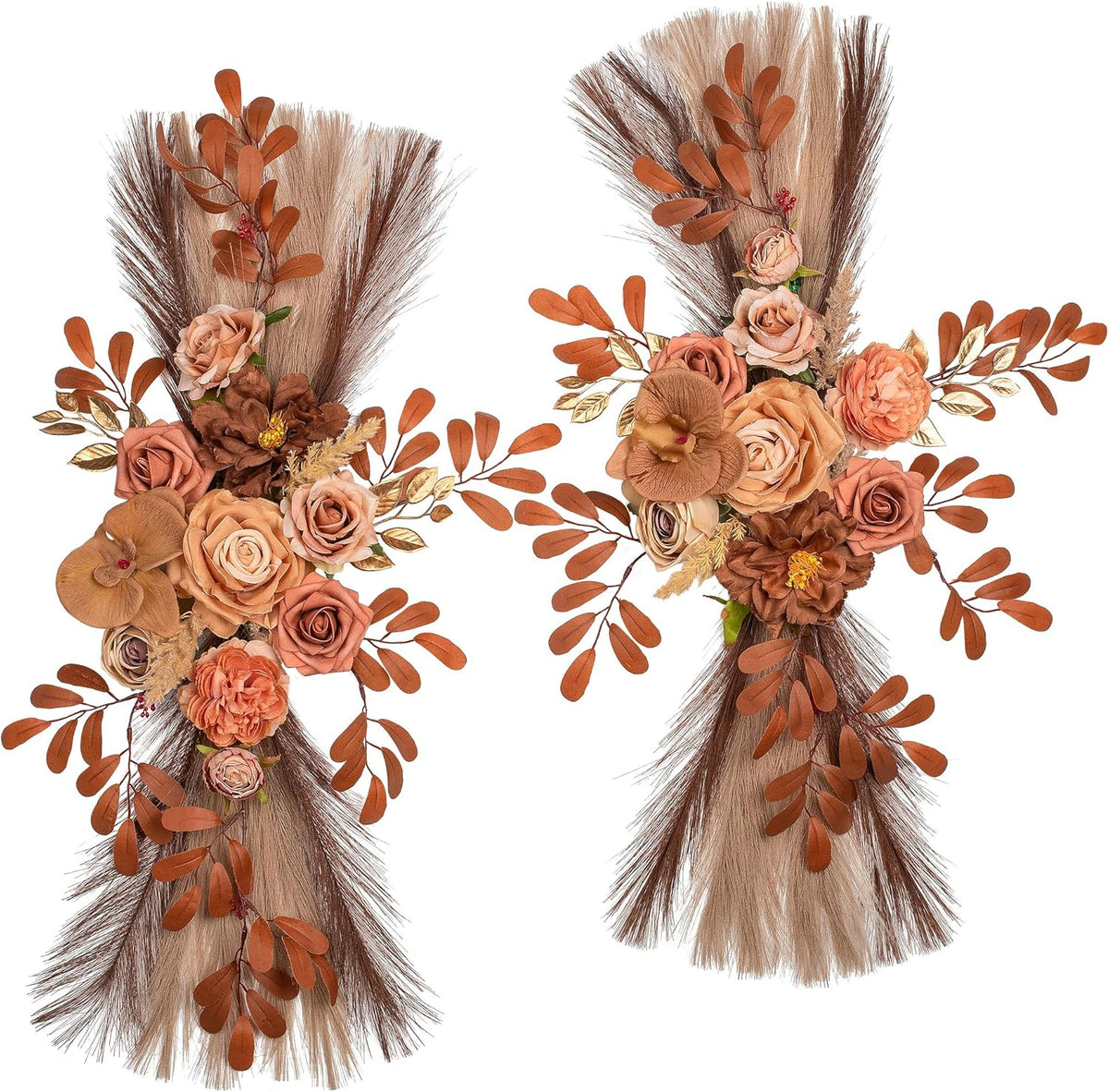 Wedding Arch Flowers, Artificial Flowers for Reception Backdrop and Welcome Ceremony Sign, Large