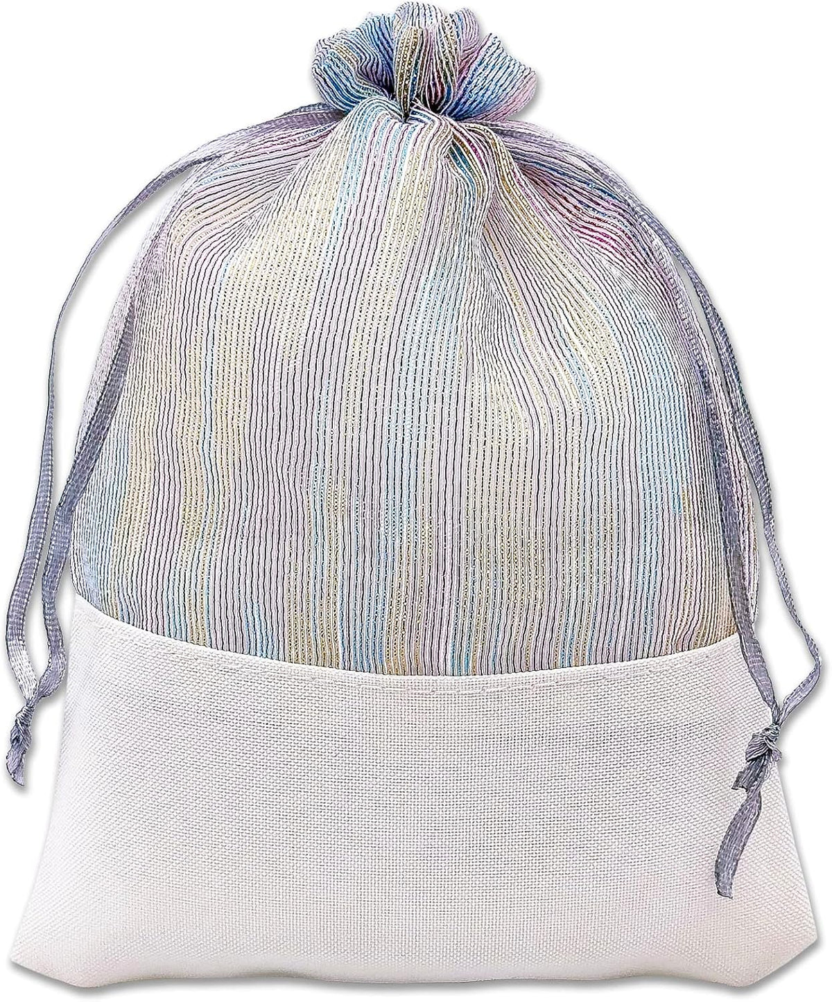 TheDisplayGuys For Your Modern Living 24-Pack Linen & Iridescent Organza Gift Bags with Drawstrings