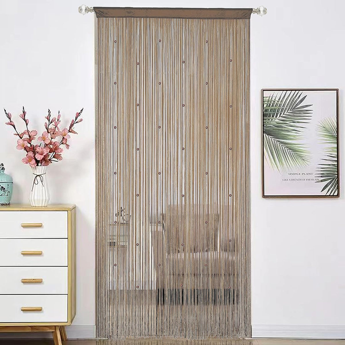 Beaded Doorway Curtain Door Beads Dense String Curtains Fringe Hippie Perfect for Wall Hanging