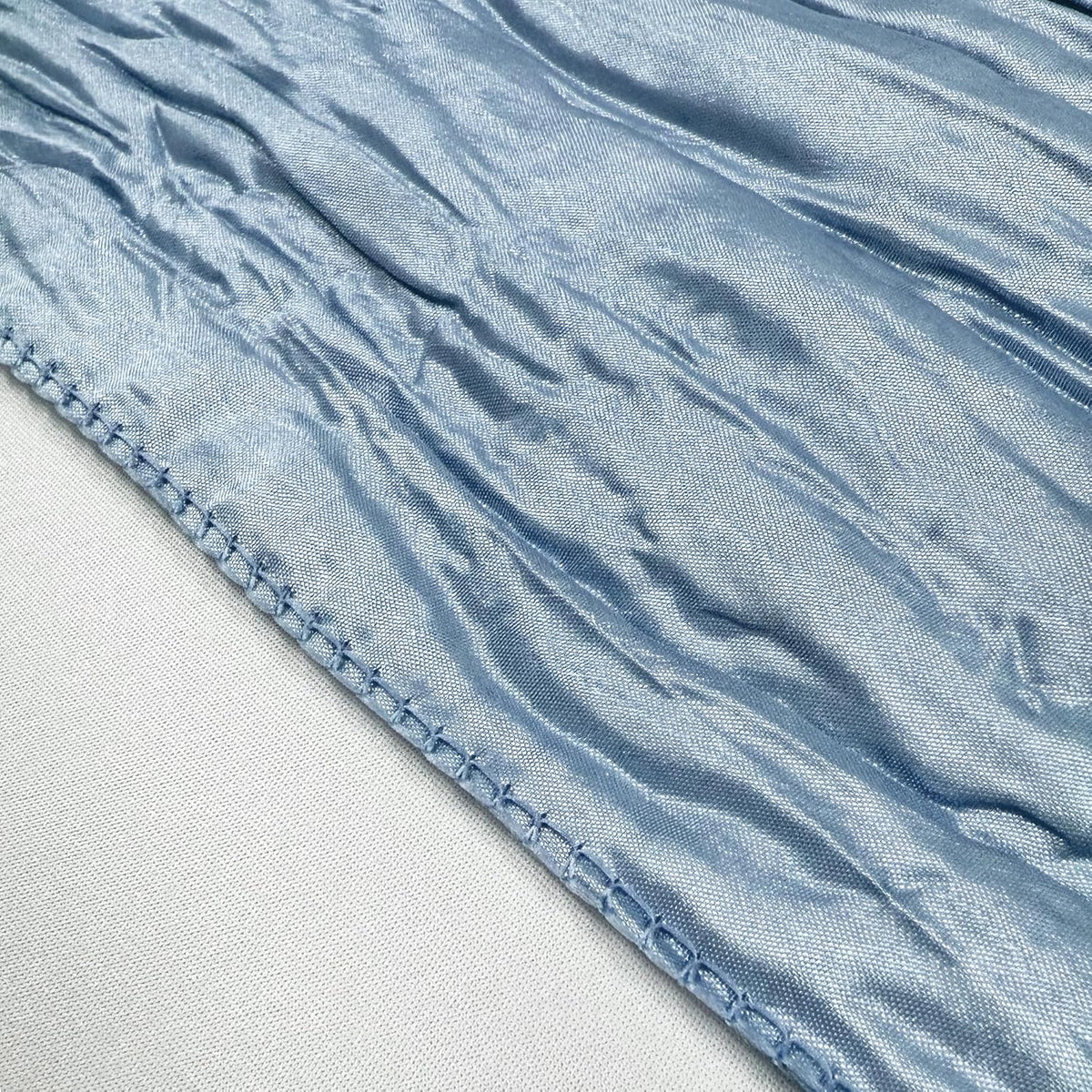 YOUR CHAIR COVERS - 90 x 156 inch Rectangular Crinkle Taffeta Tablecloth - Light Blue, Rectangle
