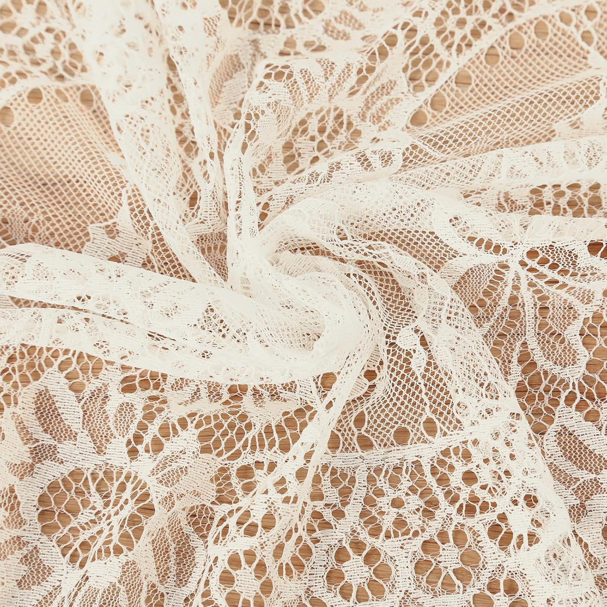 Lace Table Runner 6 Packs Ivory Table Fabric Embroidered Boho Table Runners for Party Wedding