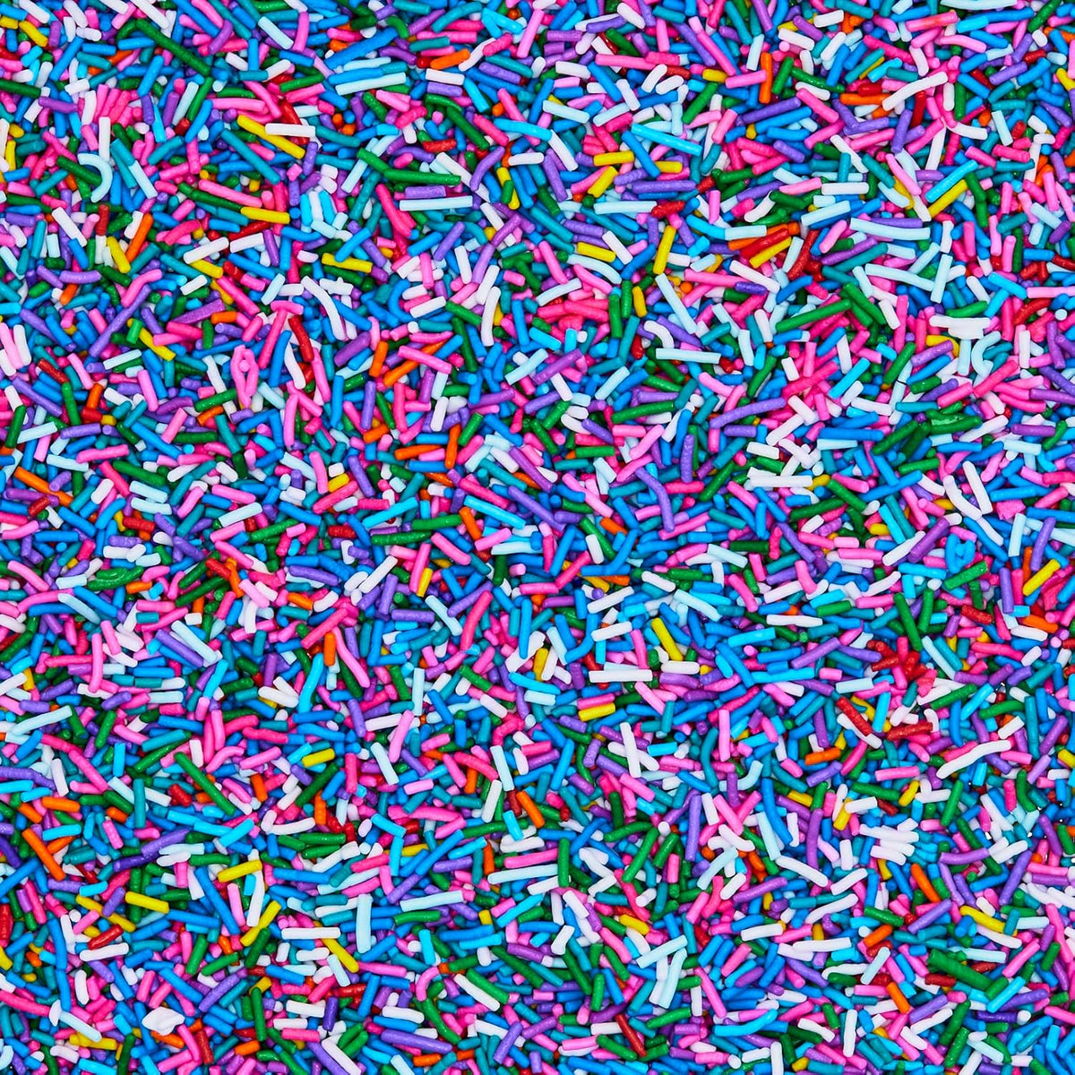 Fancy Sprinkles Deluxe Rainbow Crunchy Jimmies, Real Sugar, For Ice Cream, Cookies, Cakes