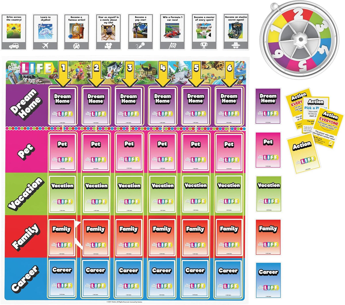 The Game of Life, Giant Edition Family Board Game Indoor/Outdoor Fun Game with Big Oversized