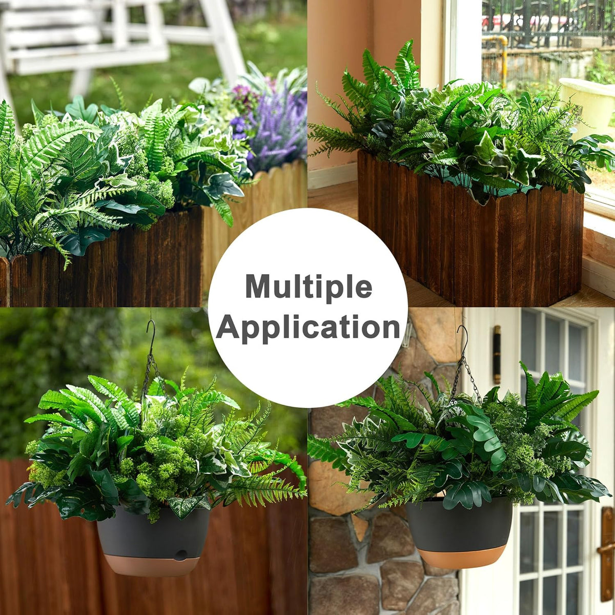 PARTY JOY 14 Bunches Fake Plants Outdoor, Fake Bushes UV Resistant Artificial Flowers Greenery
