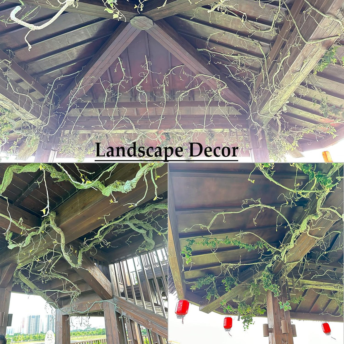 118 inch Big Artificial Green Tree Branches Ivy Grapevine Garland Fake Tree Trunk Wall Door Hanging