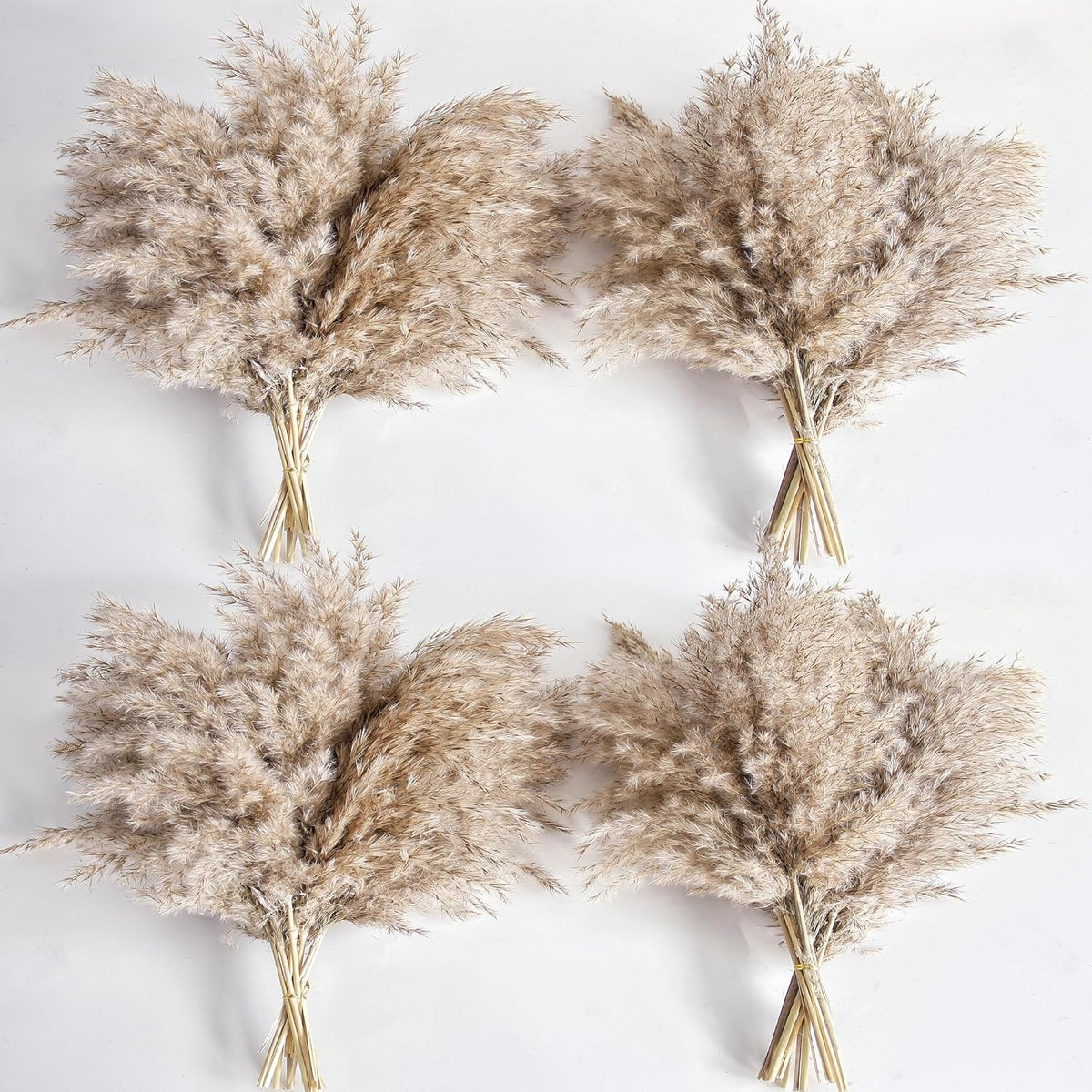 40 PCS Nature Pampas Grass Bouquet Decor - Boho Flowers and Feathers for Centerpieces, Perfect for
