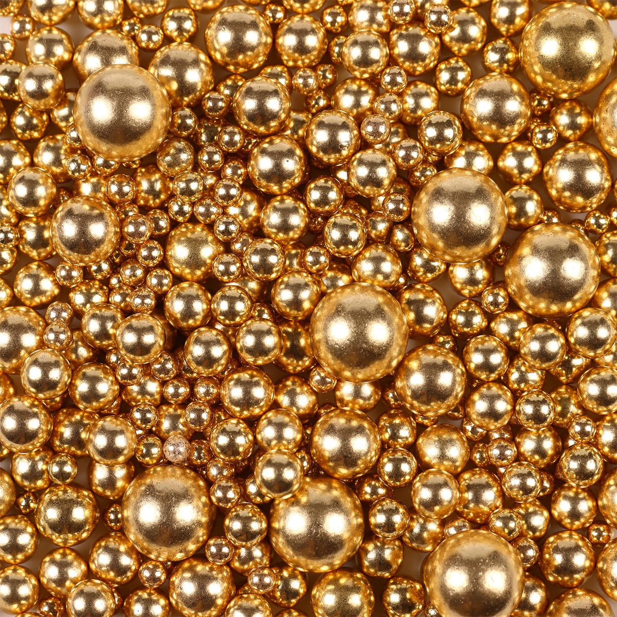 Pearl Sprinkles, Gold Pearls for Cake Decorating, Cake Pearls, Metallic Pearl Sprinkles Mix for