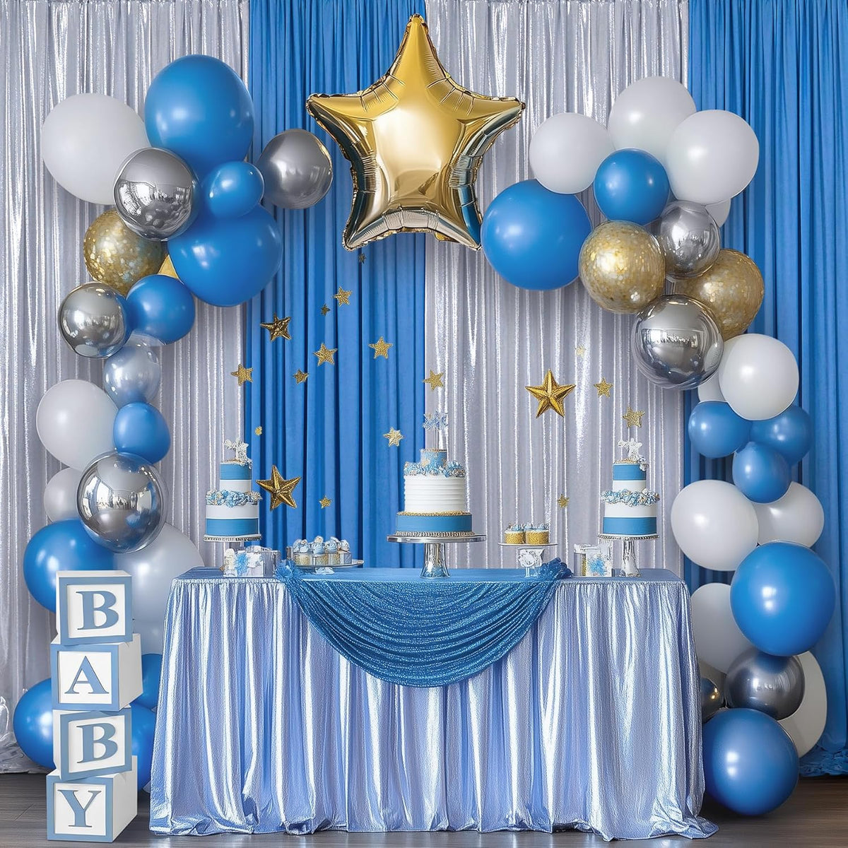 Outpain Thick 20 ft x 10 ft Silver Sequin Backdrop Curtain for Parties, Wrinkle Free Glitter Photo