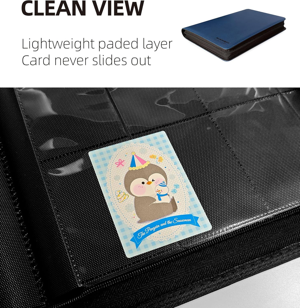 16 Pockets Premium Card Binder 1024 Cards Trading Card Binders Side Load Card Storage Display