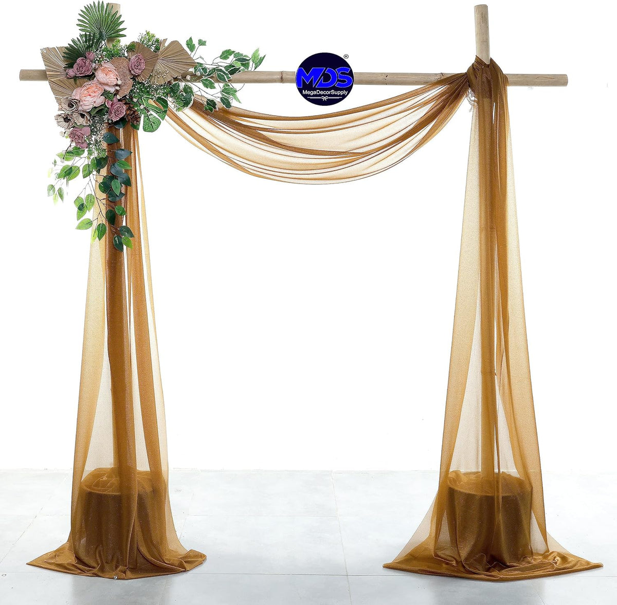 MDS Halloween Chiffon Draping Fabric - 2 Panel, 30" Wide x 40ft Long - Sheer Spooky Arbor & Canopy