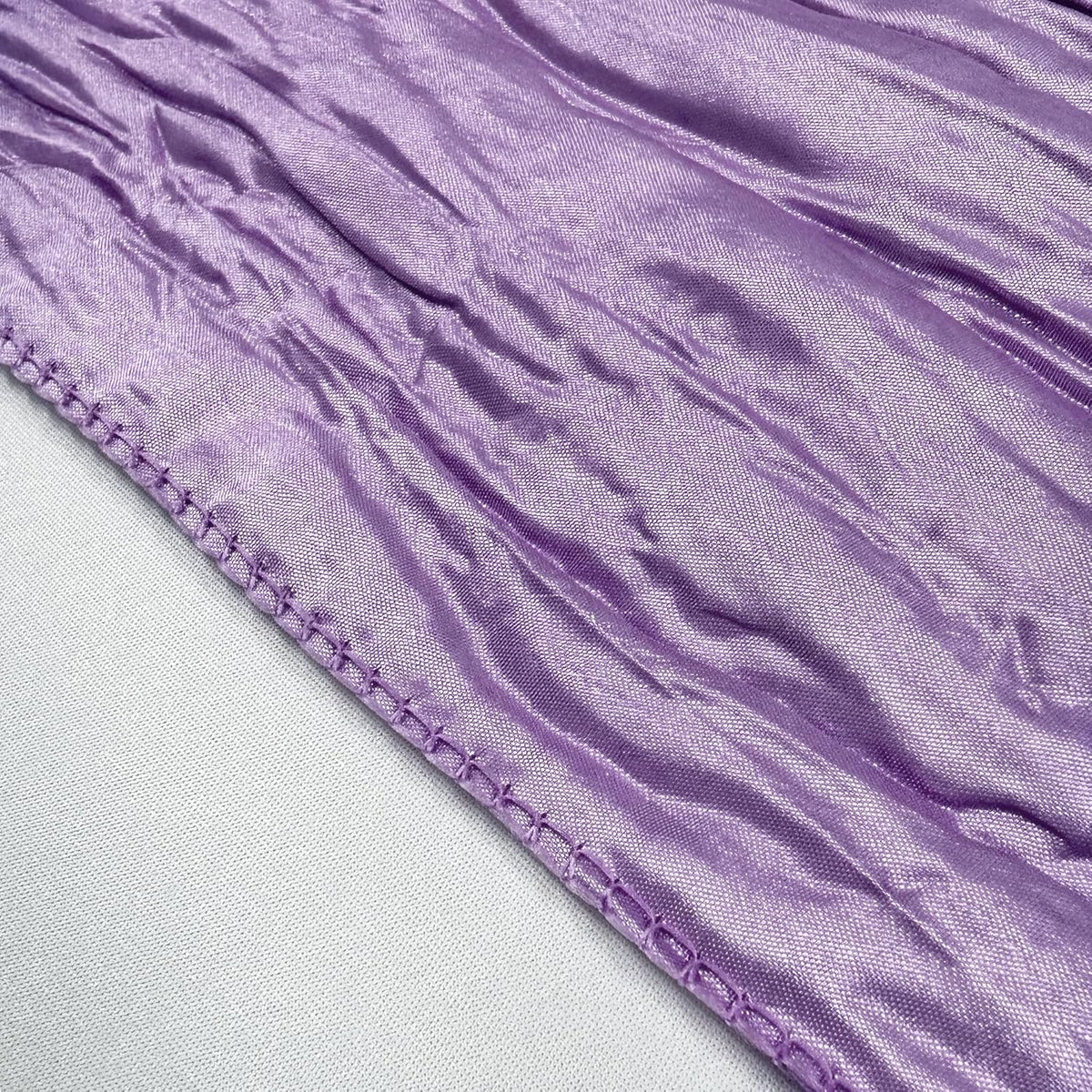 YOUR CHAIR COVERS - 90 x 156 inch Rectangular Crinkle Taffeta Tablecloth - Lavender, Rectangle