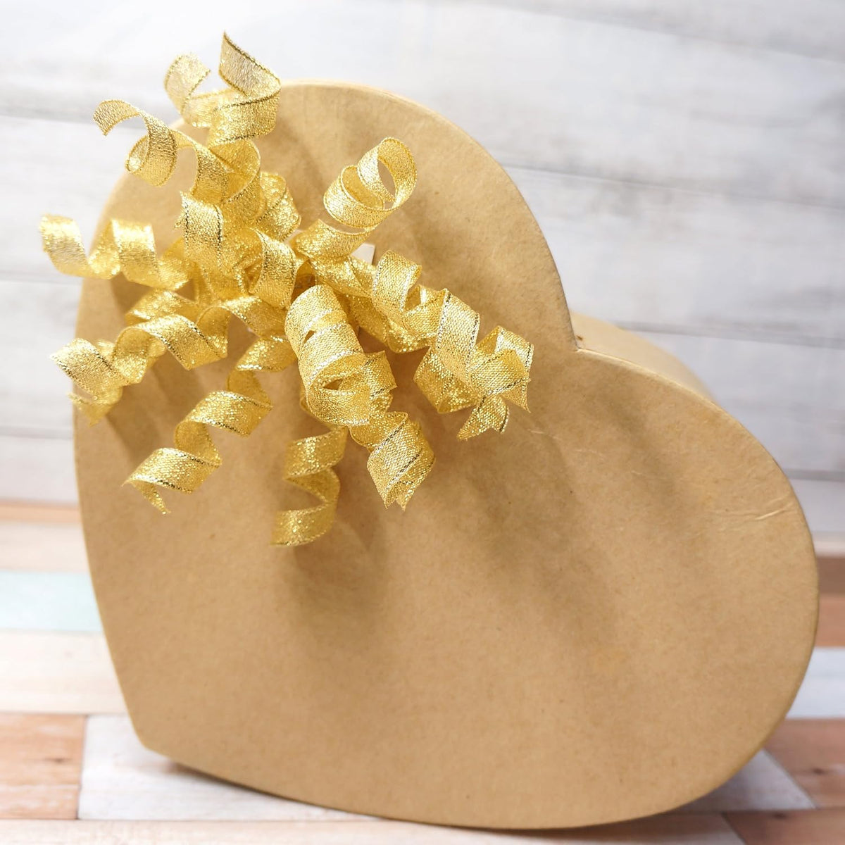 CT CRAFT LLC Gold Metallic Burst Curly Ribbon Bow 4" Wide x 6 Counts Gift Wrapping Pre-Tied