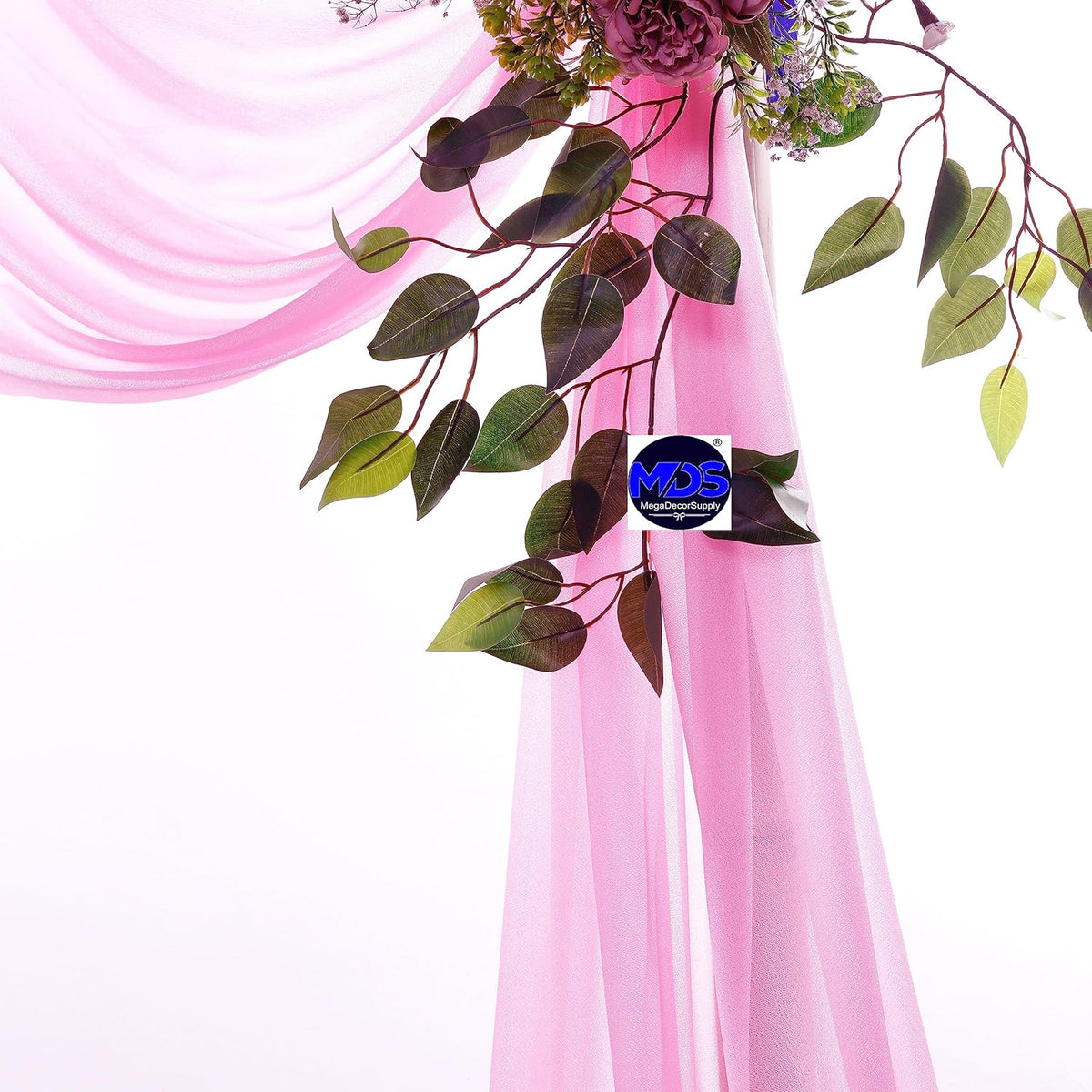 MDS Halloween Chiffon Draping Fabric - 1 Panel, 30" Wide x 100ft Long - Sheer Spooky Arbor & Canopy