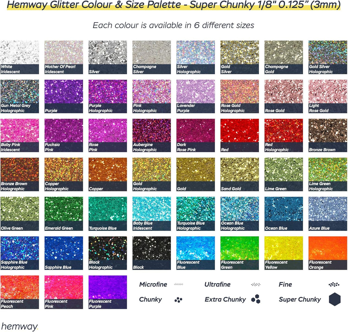 Hemway Biodegradable Glitter Eco Friendly - 100g/3.5oz Bio Cosmetic Safe Sparkle Vegan for Face