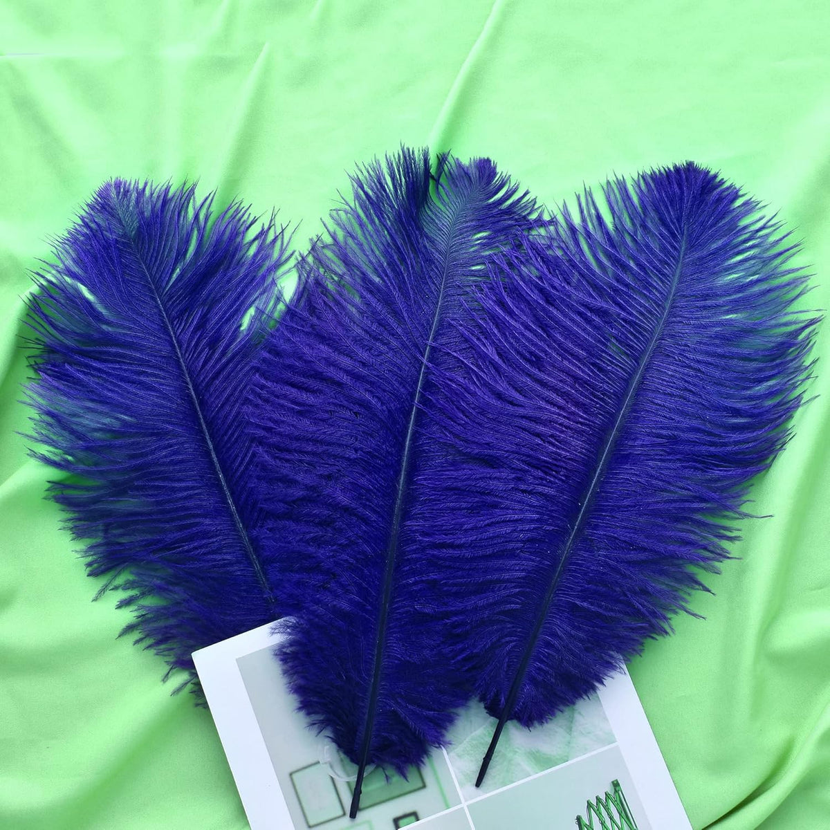 Ballinger Royal Blue Ostrich Feathers - 24Pcs 12-14inch Craft Feathers for Party Centerpieces