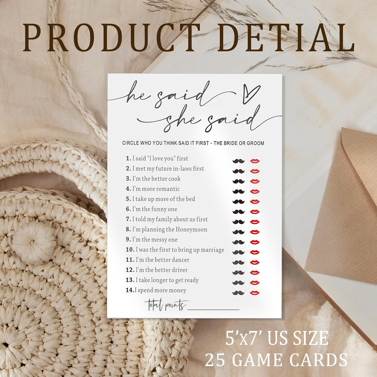 Fun Bridal Shower Games Set 25 Weddin Games Cards He Said She Said with Fun Bride and Groom Trivia