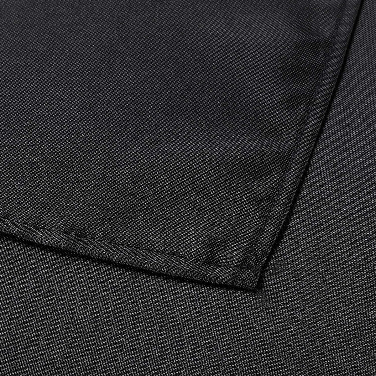 Ascoza 12pack 90x132 Inch Black Rectangular Tablecloth 8 Feet Table Cloth in Polyester Fabric for