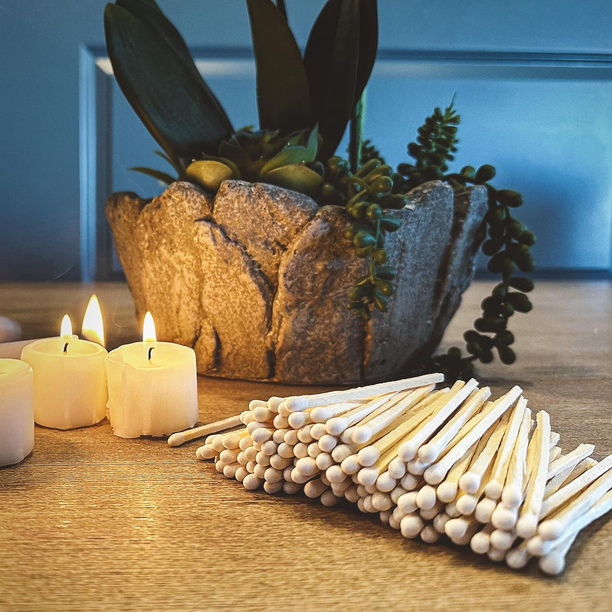 2" Classic White Tip Safety Matches | 200+ Bulk Artisan Matchsticks with Bumble Striker Stickers by
